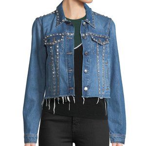 Veronica Beard Rhinestone Studded Cara Jean Jacket
